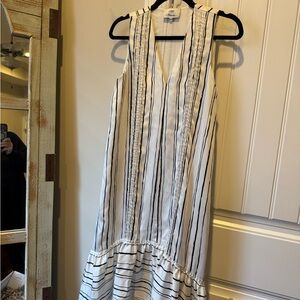 3.1 Phillip Lim Ivory and Navy Striped Midi Dress